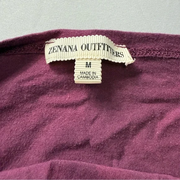 Zenana Outfitters Plum Lace Trim Camisole – Stretch Cotton – Women’s Size M - Picture 3 of 11